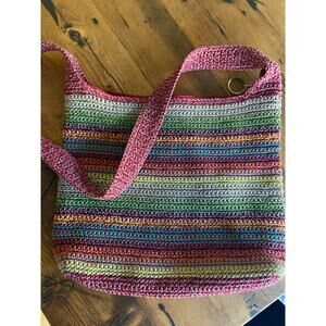 Lina Rainbow Woven Shoulder Bag